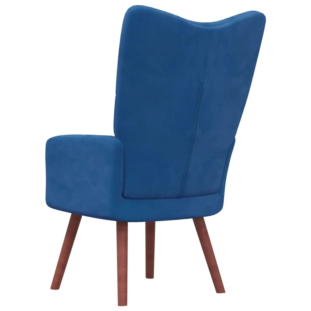Relaxing Chair Blue Velvet
