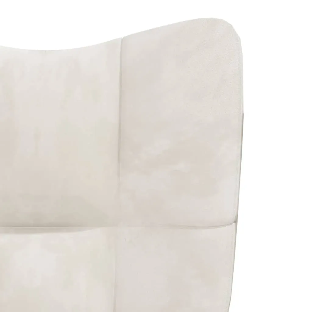 Relaxing Chair Cream White Velvet