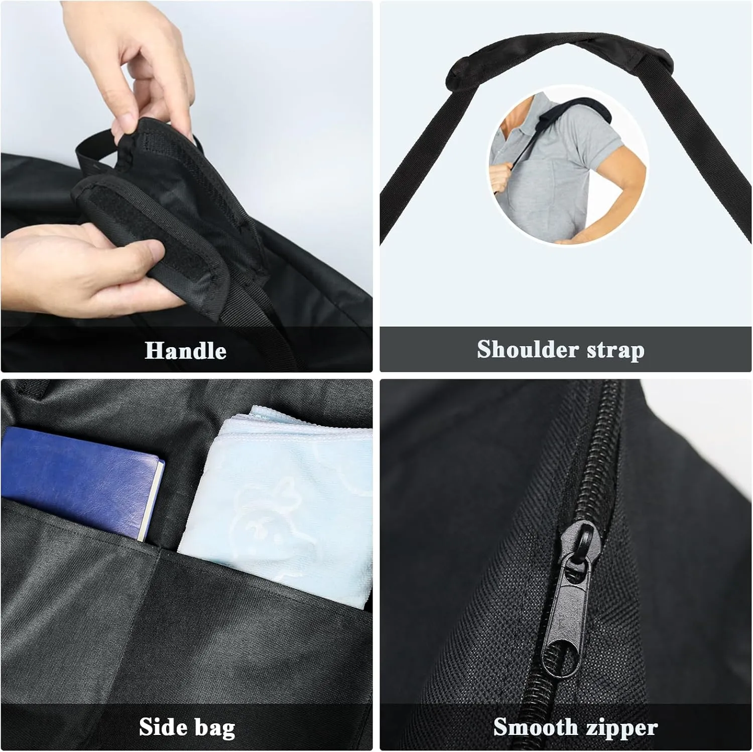 Rollator Bag,Wheelchair Bag for Seniors and Stroller,Travel Walker Bags for Folding Walker,Folding Rollator Accessories (35''Lx9.8''Wx28''H)