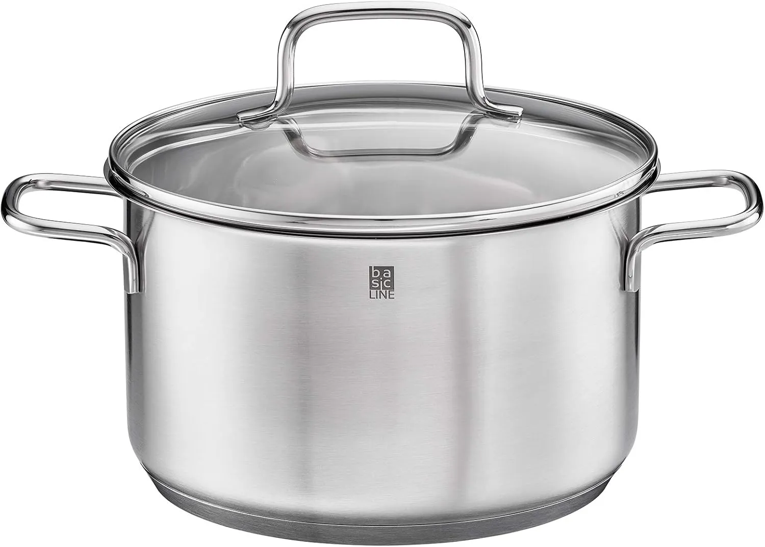 Rosle 13722 Basics Line Stainless Steel High Casserole 2.6 Quart Soup Pot with Glass Lid, 8in