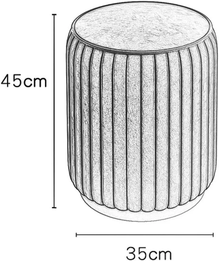 Round Foot Stool for Christmas Large Storage Ottoman Seat Bean Bag Floor Chair Foot Rest Simple Round Sofa，Practicalniture/Royal Blue