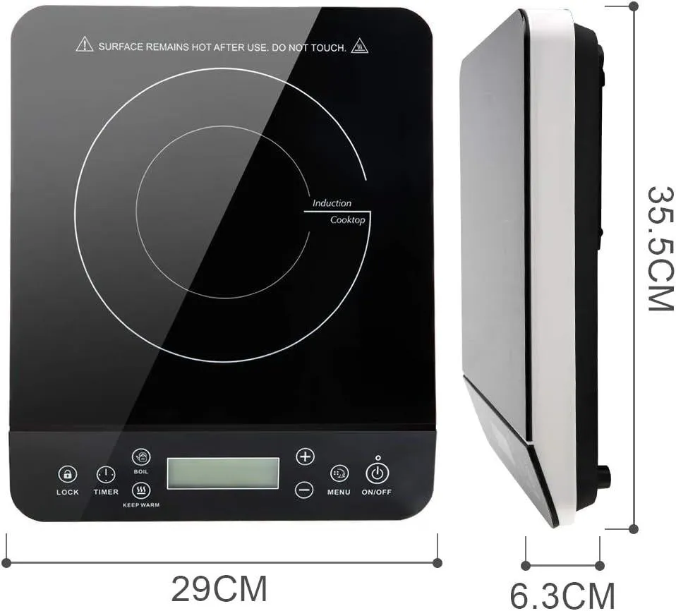 RoyaleGlow Portable Induction Cooktop with Touch Control
