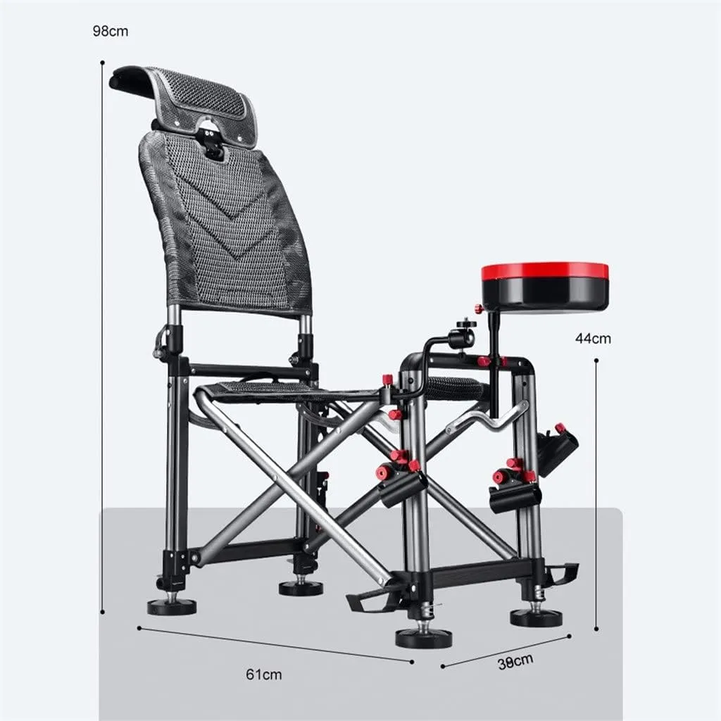 s, Fishing Chair Fishing Stool Outdoor AllTerrain Aluminum Armchair Folding Multifunctional Portable Fishing Gear Chair/a/As Shown (A As Shown)