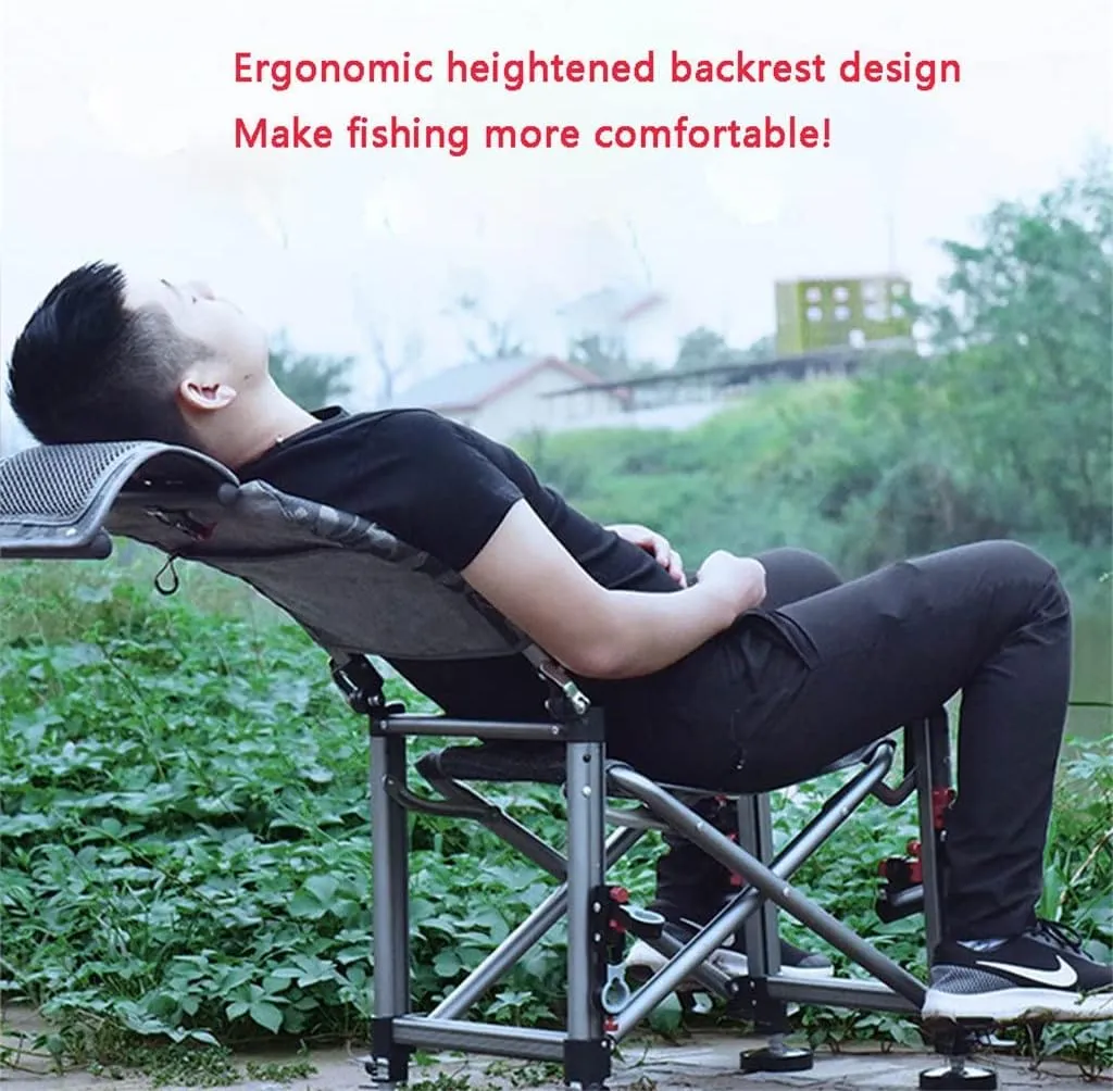 s, Fishing Chair Fishing Stool Outdoor AllTerrain Aluminum Armchair Folding Multifunctional Portable Fishing Gear Chair/a/As Shown (A As Shown)
