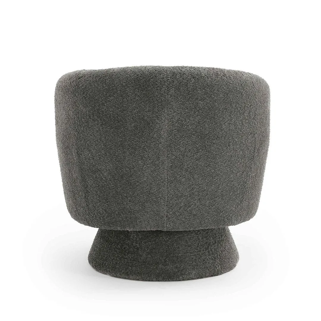 Saboor MINIMORE Modern Style Swivel Accent Chair Orren Ellis Fabric: Gray Boucle