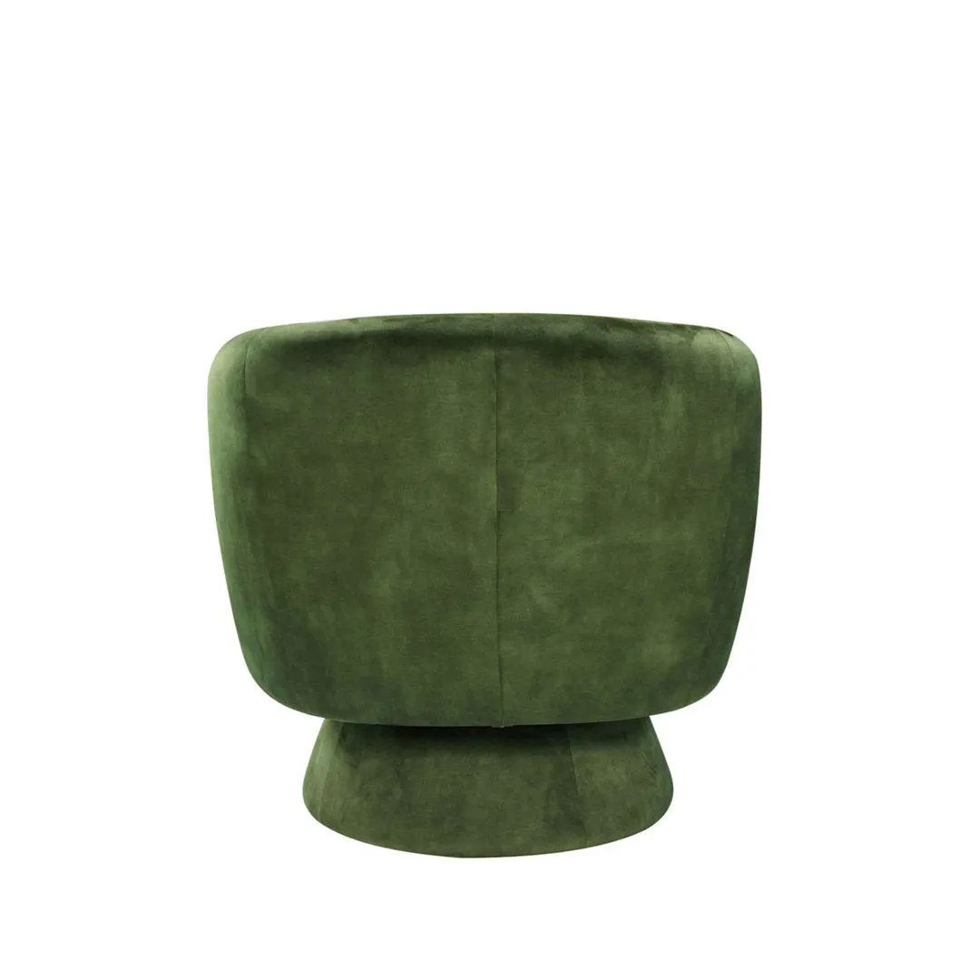 Saboor MINIMORE Modern Style Swivel Accent Chair Orren Ellis Fabric: Green Polyester Blend