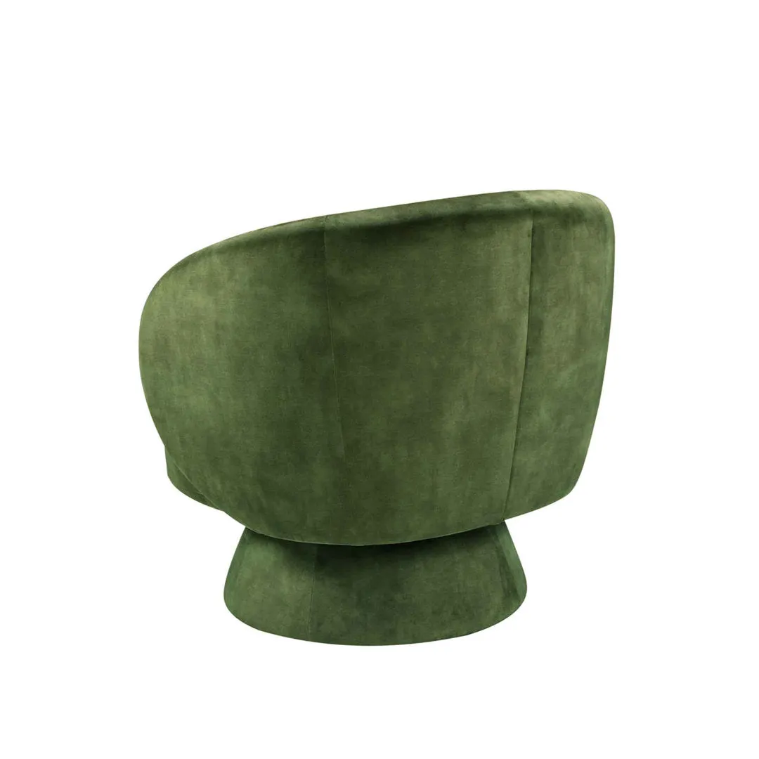 Saboor MINIMORE Modern Style Swivel Accent Chair Orren Ellis Fabric: Green Polyester Blend
