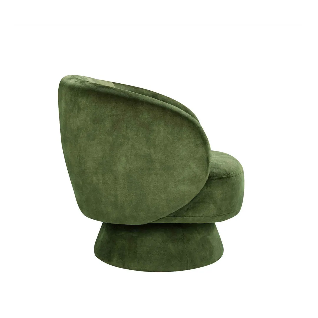 Saboor MINIMORE Modern Style Swivel Accent Chair Orren Ellis Fabric: Green Polyester Blend