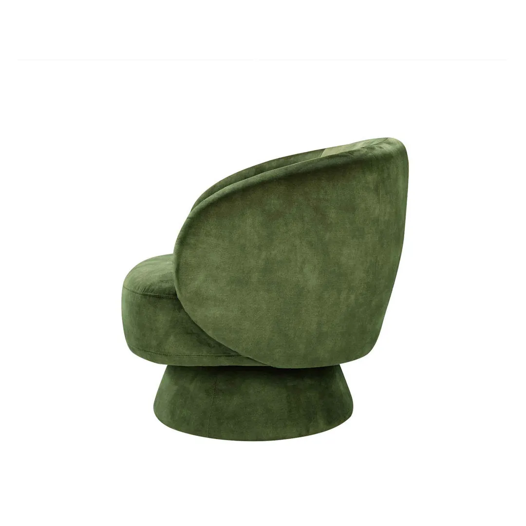 Saboor MINIMORE Modern Style Swivel Accent Chair Orren Ellis Fabric: Green Polyester Blend