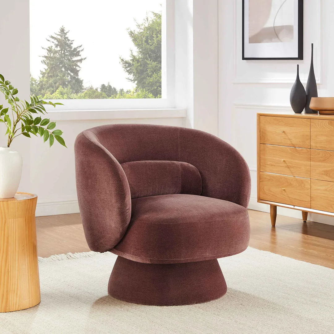 Saboor MINIMORE Modern Style Swivel Accent Chair Orren Ellis Fabric: Lavender Rayon
