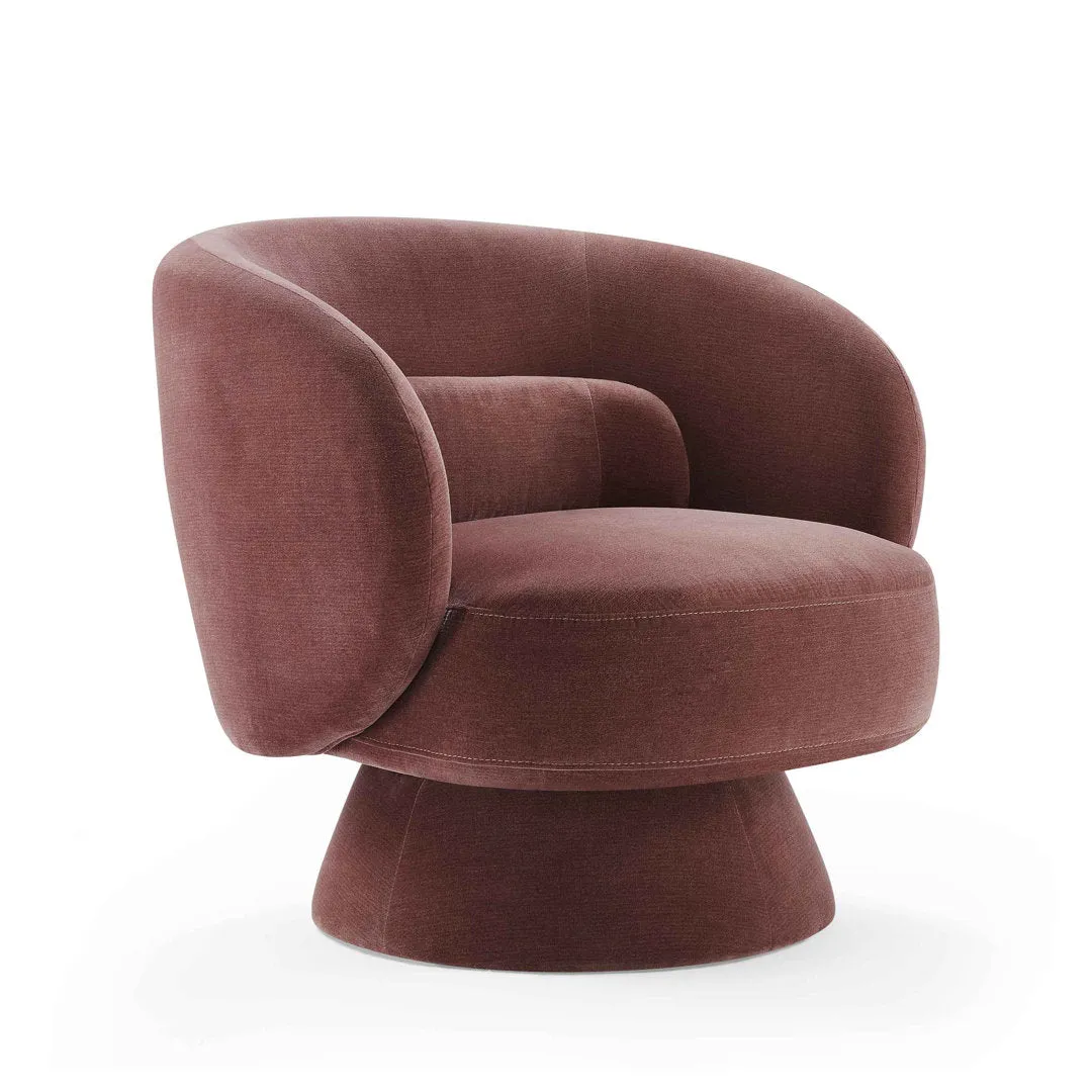 Saboor MINIMORE Modern Style Swivel Accent Chair Orren Ellis Fabric: Lavender Rayon