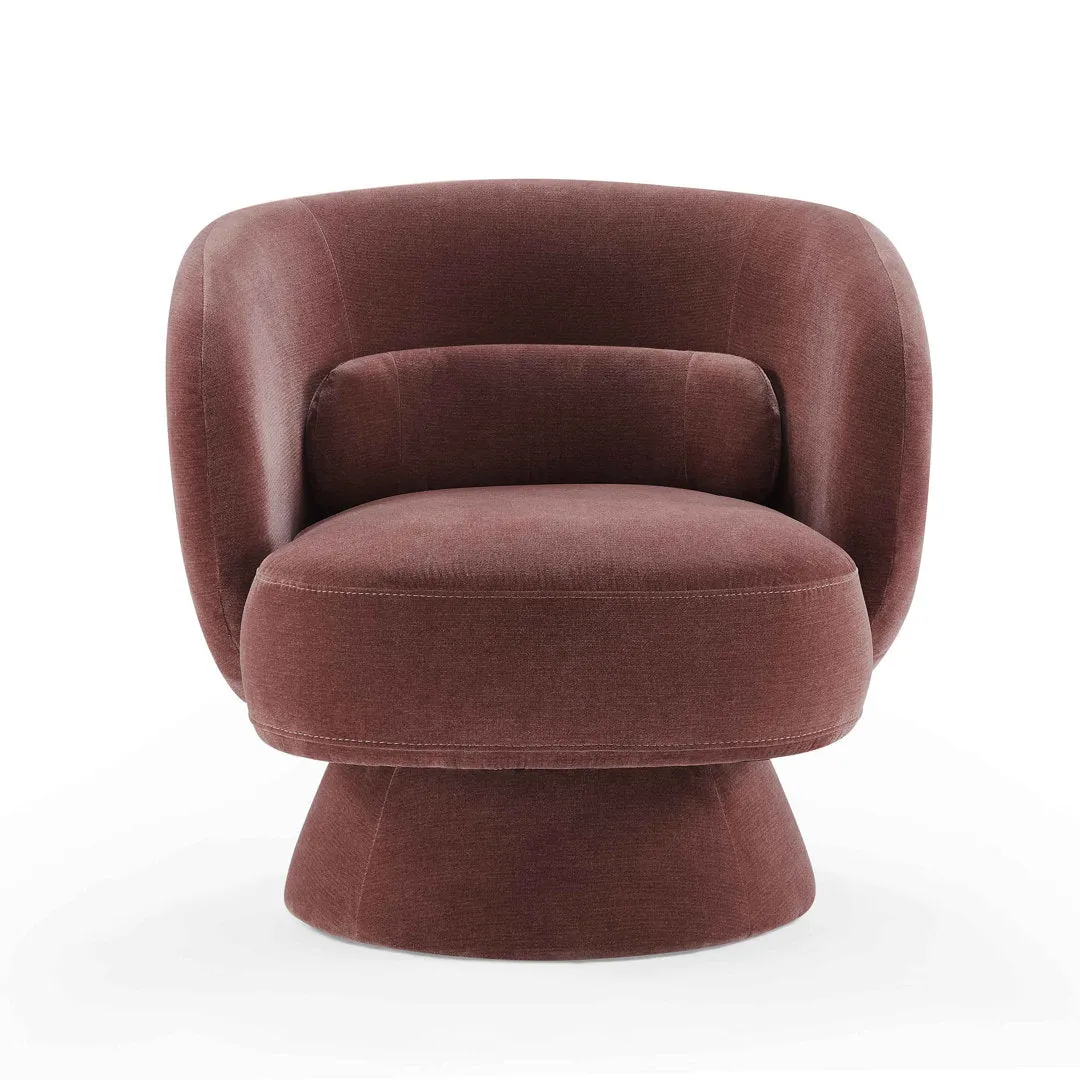 Saboor MINIMORE Modern Style Swivel Accent Chair Orren Ellis Fabric: Lavender Rayon