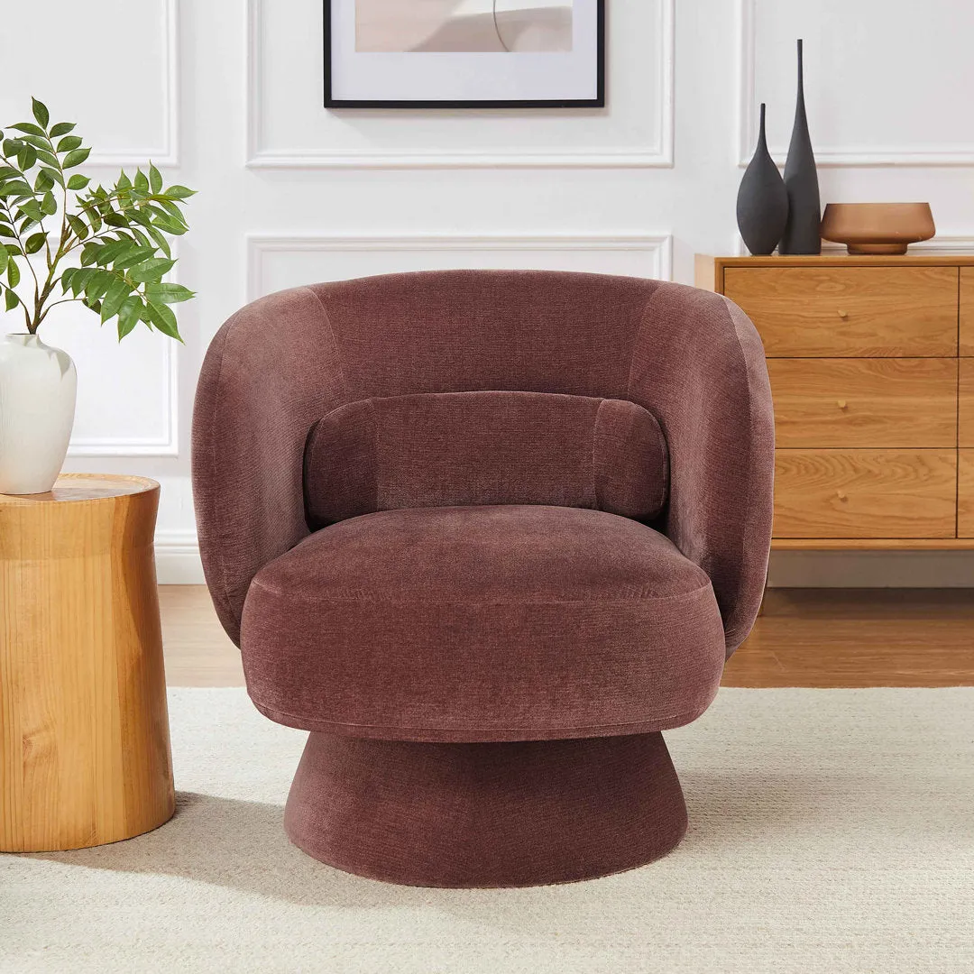 Saboor MINIMORE Modern Style Swivel Accent Chair Orren Ellis Fabric: Lavender Rayon
