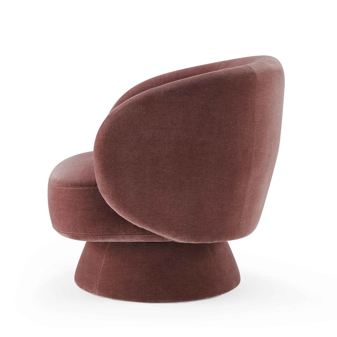 Saboor MINIMORE Modern Style Swivel Accent Chair Orren Ellis Fabric: Lavender Rayon