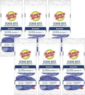 Scotch-Brite Scrub Dots Non-Scratch Dishwand Refills, 18-Count Sponge Heads (Fits All Scotch-Brite Dishwands)