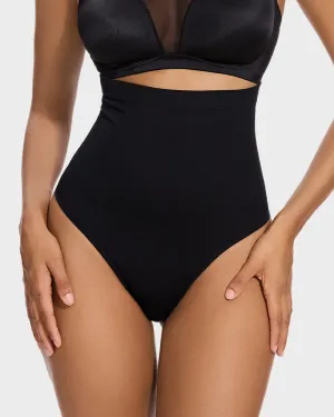 Sculpting High Waist Tummy Control Thong - Set of 2