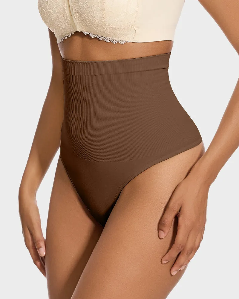 Sculpting High Waist Tummy Control Thong - Set of 2