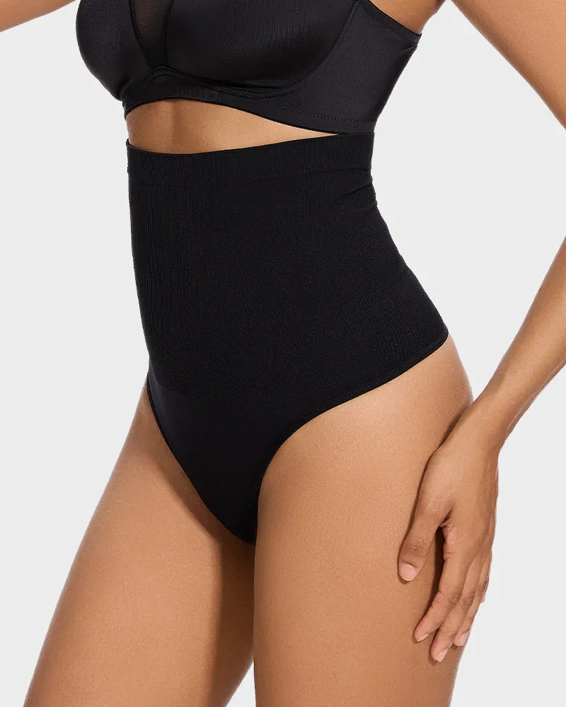 Sculpting High Waist Tummy Control Thong - Set of 2