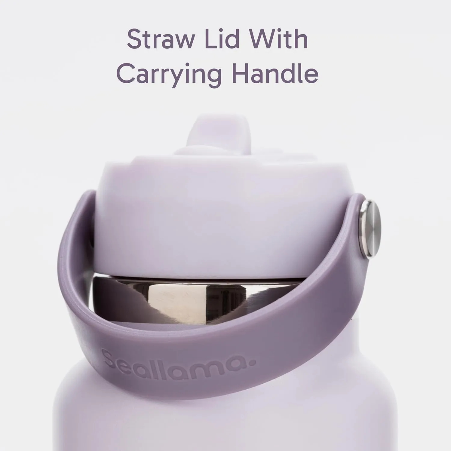 Seallama. Stainless Steel Wide Mouth Water Bottle - 2 Lids (Flex Straw Lid) and Double-Wall Vacuum Insulation - Leak Proof, BPA-Free, for Travel, Sports, School, and Car (Dusty Lavender, 40 oz)