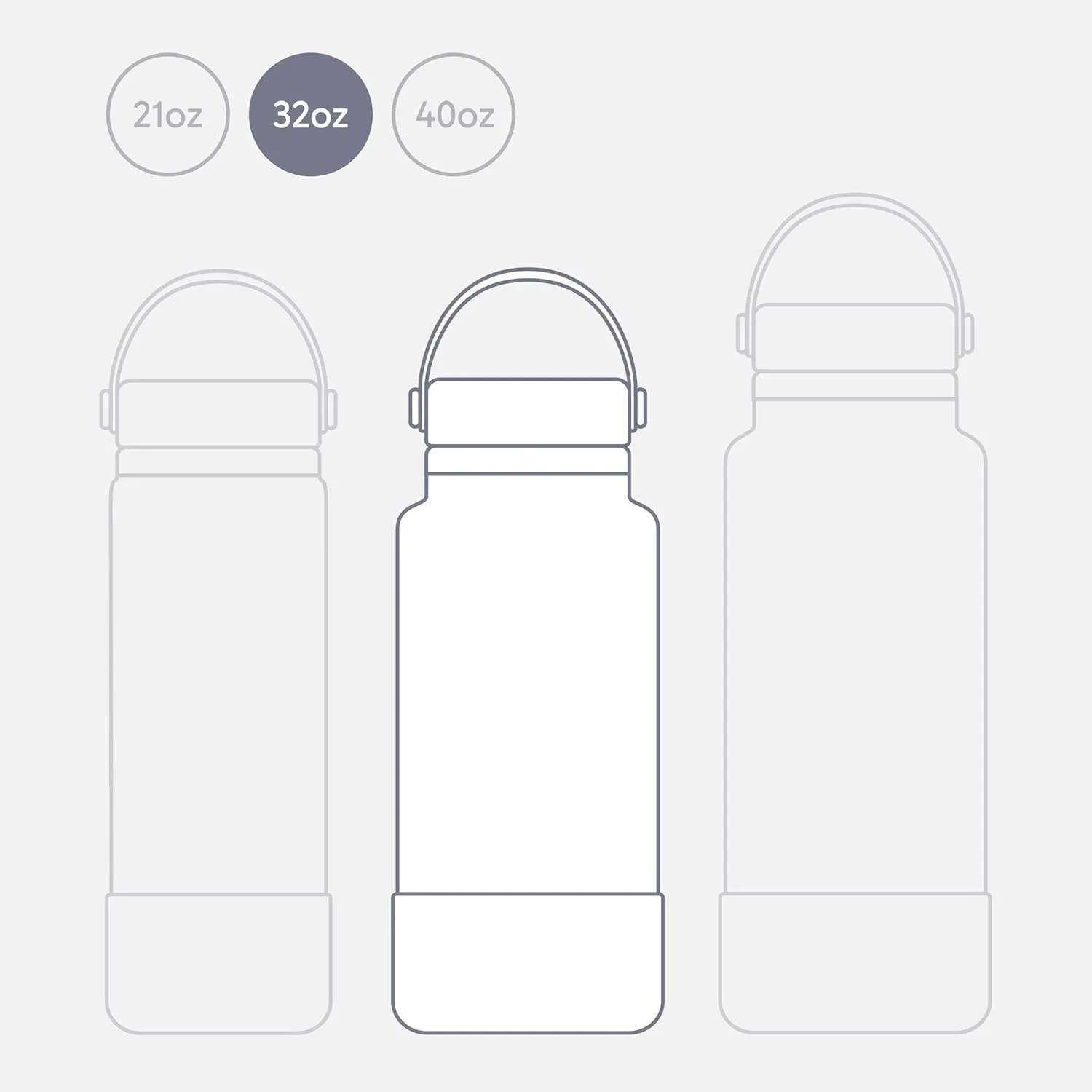 Seallama. Stainless Steel Wide Mouth Water Bottle - 2 Lids (Flex Straw Lid) and Double-Wall Vacuum Insulation - Leak Proof, BPA-Free, for Travel, Sports, School, and Car (Stormy Granite, 32 oz)