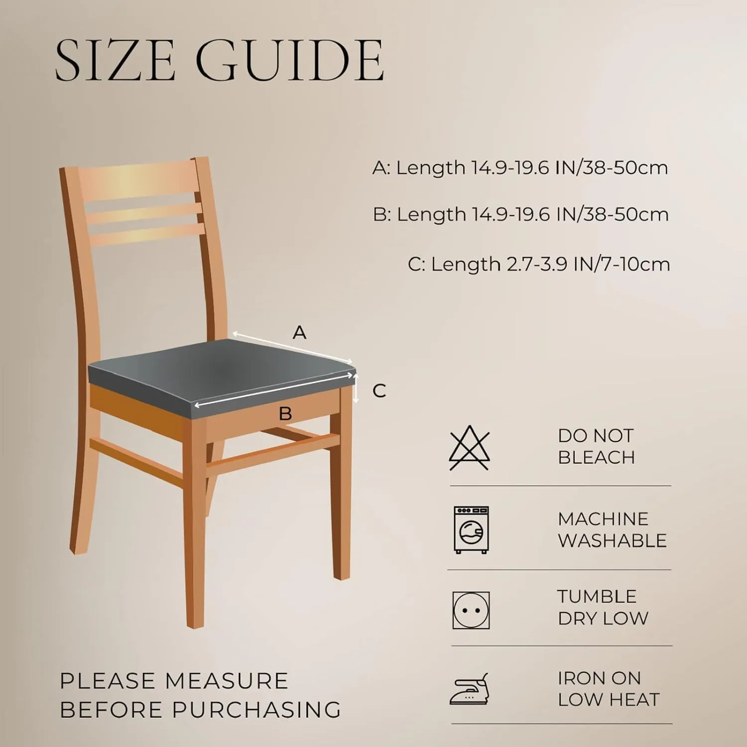 SearchI Waterproof Dining Chair Seat Covers Set of 6, Washable Stretch Seat Covers for Dining Chairs, Dining Room Seat Cover Protector (Rear-Covered, Brown and Blue Flower)