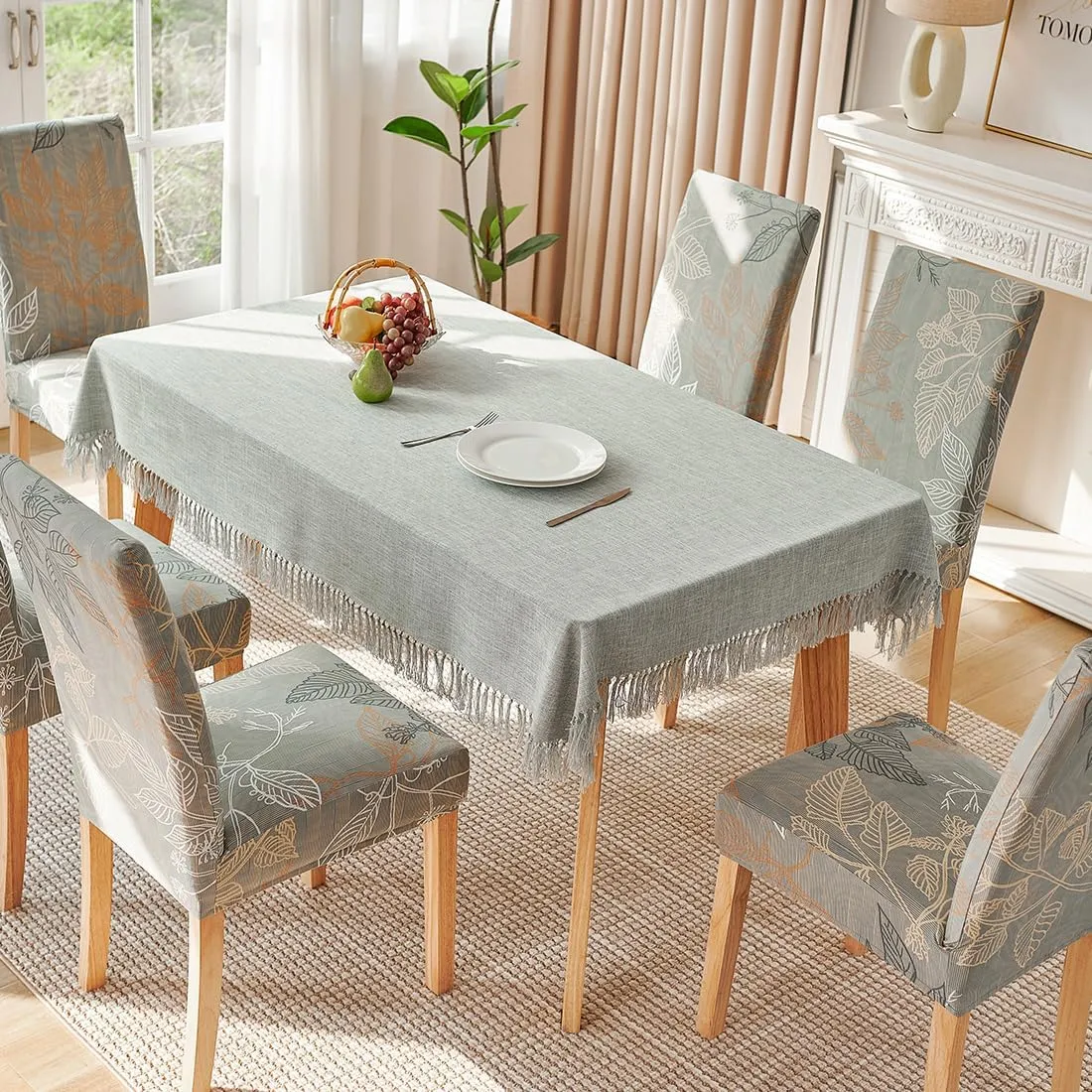 Secgo Chair Covers for Dining Room 4 Pack, Stretch Dining Chair Cover, Washable Spandex Kitchen Parsons Chair Slipcovers, Blue Chair Covers for Home or Party