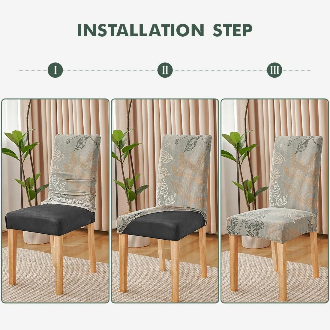 Secgo Chair Covers for Dining Room 4 Pack, Stretch Dining Chair Cover, Washable Spandex Kitchen Parsons Chair Slipcovers, Blue Chair Covers for Home or Party