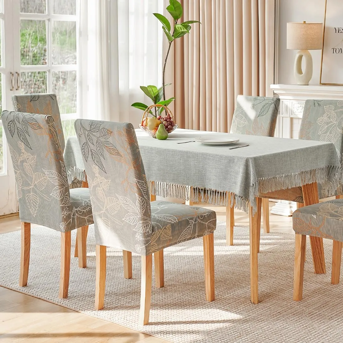 Secgo Chair Covers for Dining Room 4 Pack, Stretch Dining Chair Cover, Washable Spandex Kitchen Parsons Chair Slipcovers, Blue Chair Covers for Home or Party