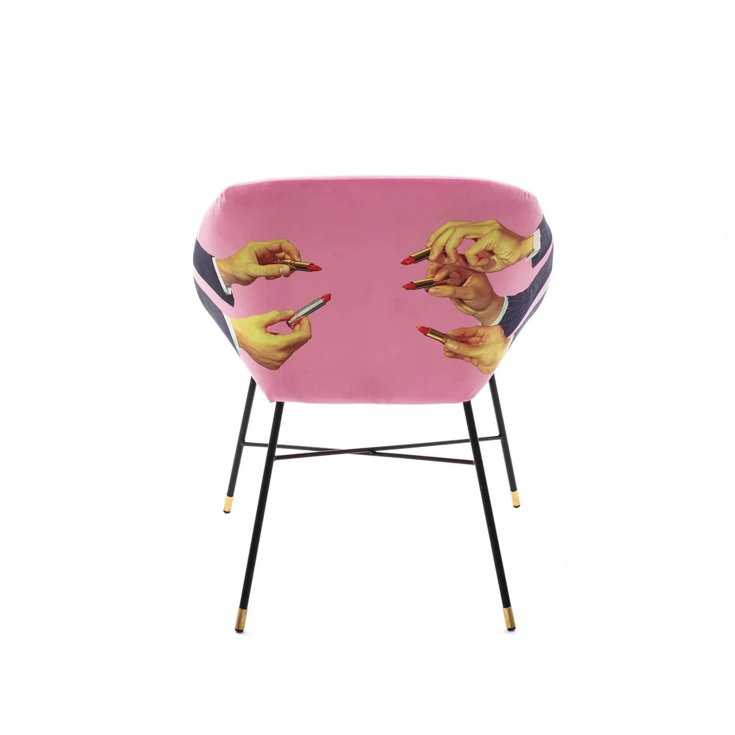 Seletti Toiletpaper Padded Chair Pink Lipsticks