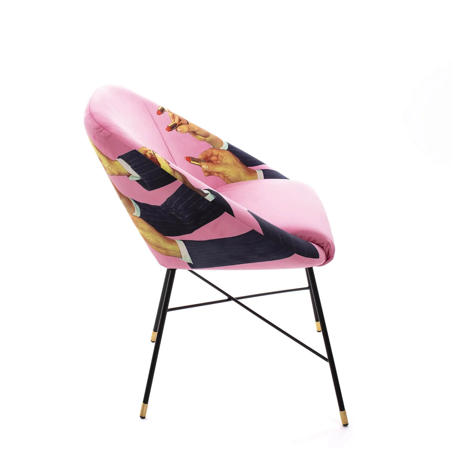 Seletti Toiletpaper Padded Chair Pink Lipsticks