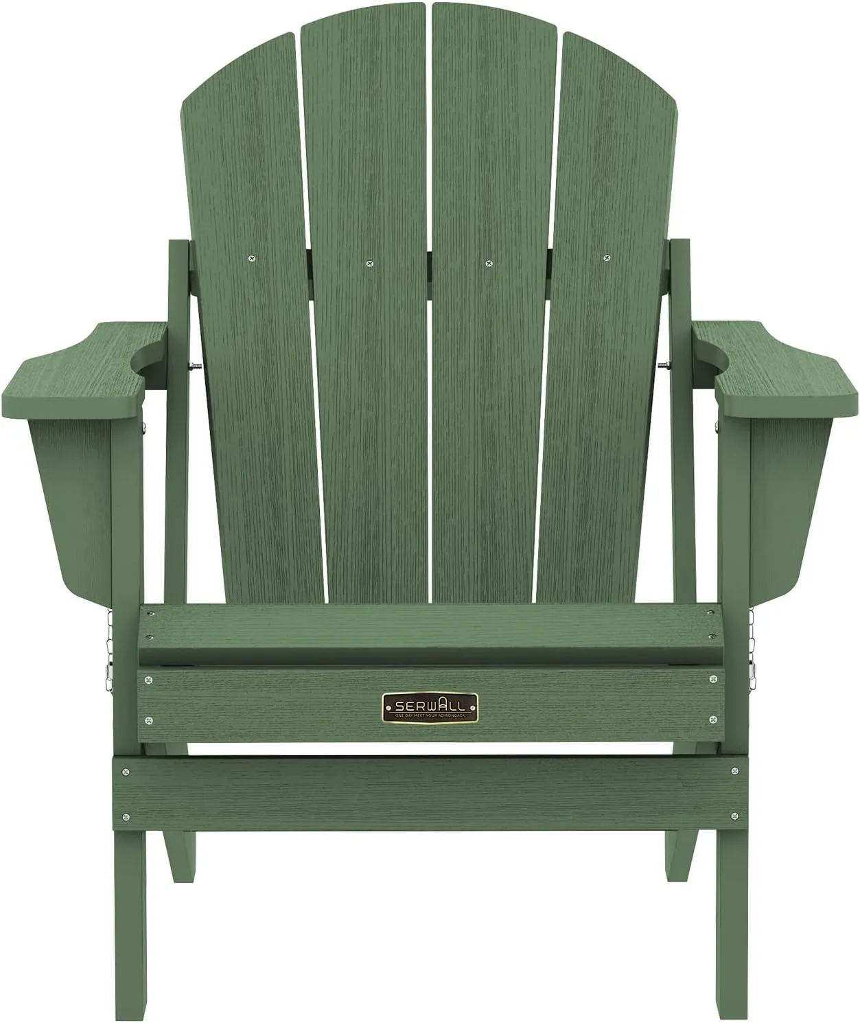 SERWALL Adirondack Chair for Patio Garden Outdoors Fire Pit- Army