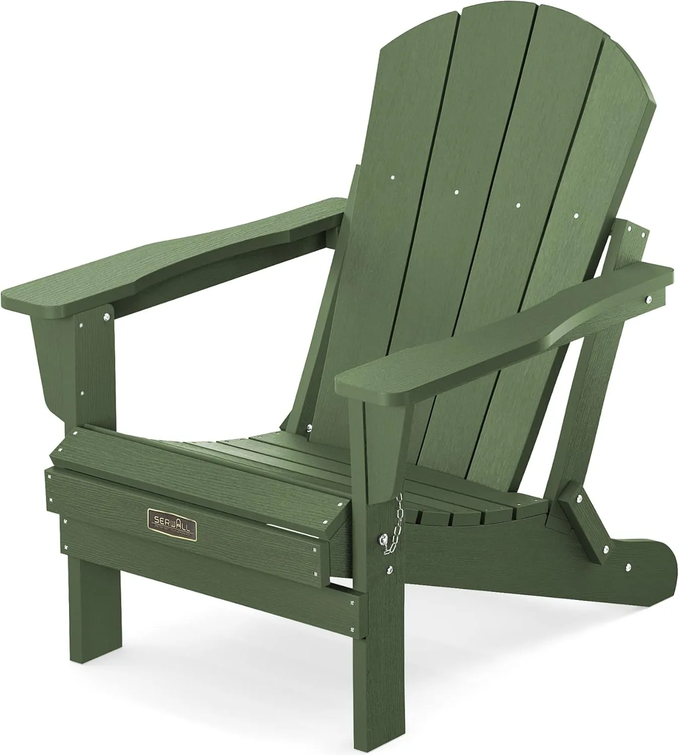 SERWALL Adirondack Chair for Patio Garden Outdoors Fire Pit- Army