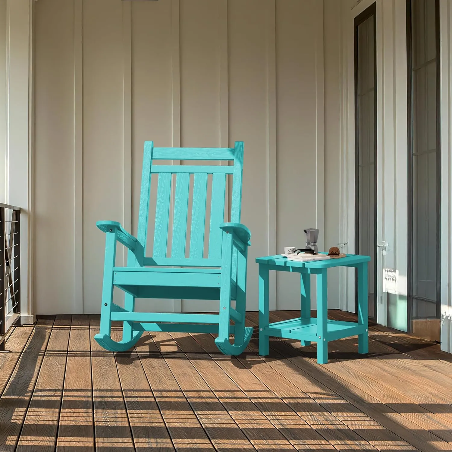 SERWALL Double Adirondack Side Table End Table- Tiffany