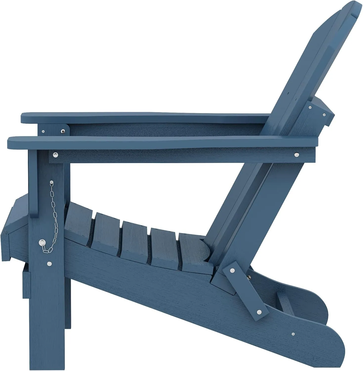 SERWALL Foldable Adirondack Chair Set of 4 for Patio Garden Outdoors Fire Pit-Ocean Blue
