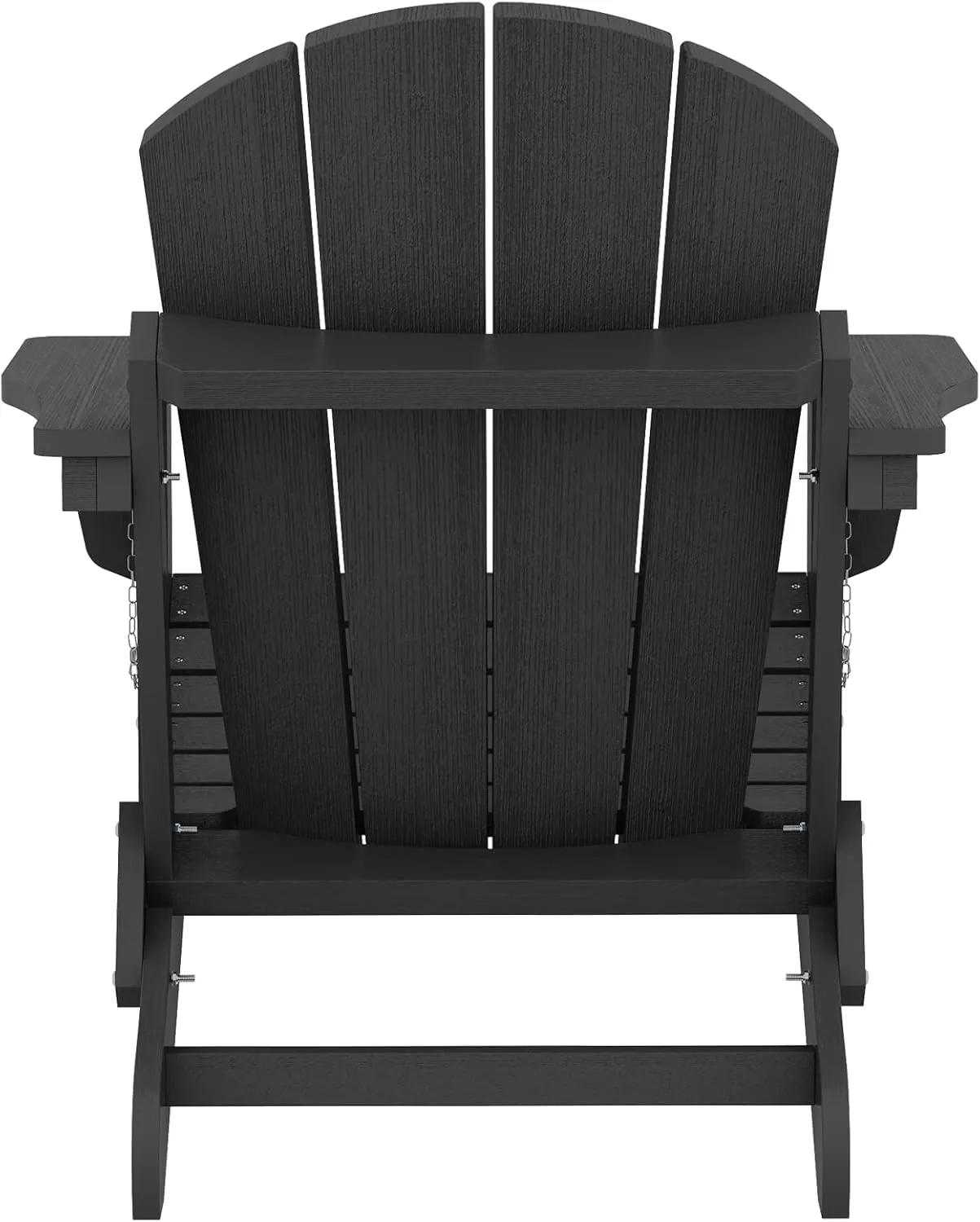 SERWALL Folding Adirondack Chairs Patio Chairs Lawn Chair Outdoor Weather Resistant for Patio Garden, Backyard Deck, Fire Pit - Black