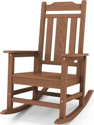 SERWALL Outdoor Rocking Chair Brown