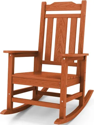 SERWALL Outdoor Rocking Chair Orange