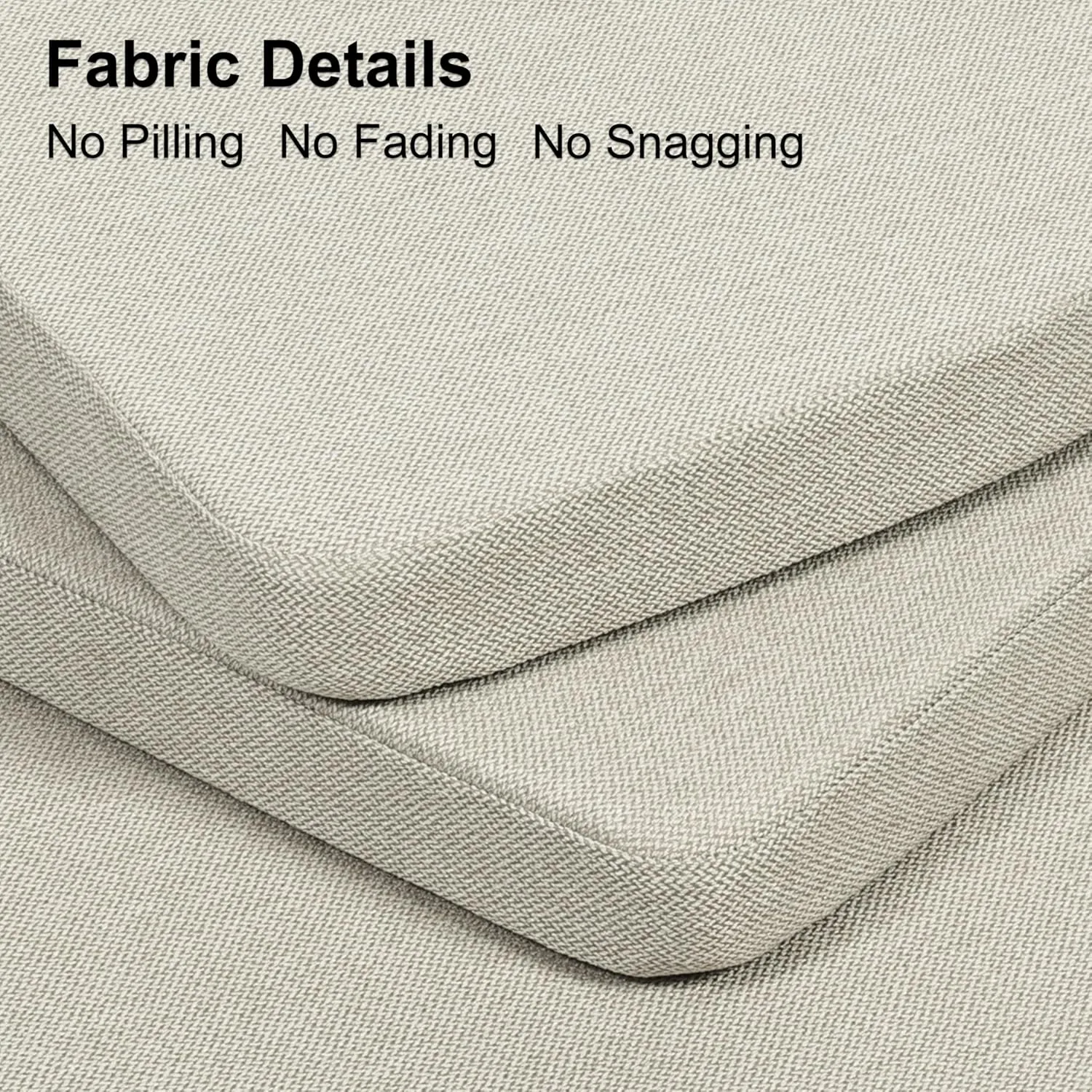 Shinnwa Dining Chair Cushions Set of 2, Non-Slip Kitchen Chair Cushions with Ties and Machine Washable Cover, 2 Pack, 17 x 16.5 x 2in, Beige