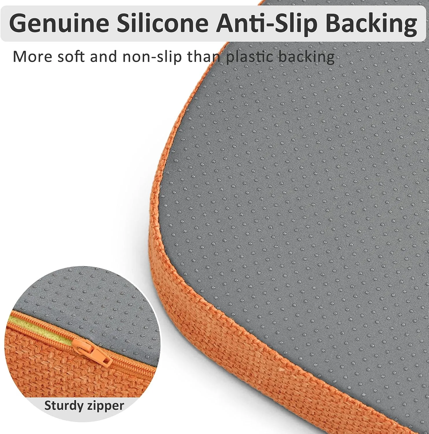 Shinnwa Kitchen Chair Cushions Set of 4, High-Resilience Foam Windsor Seat Pads, Dining Chair Cushions with Ties & Textured Cover, 4 Pack, 16.5 x 15.5 x 2, Burnt Orange