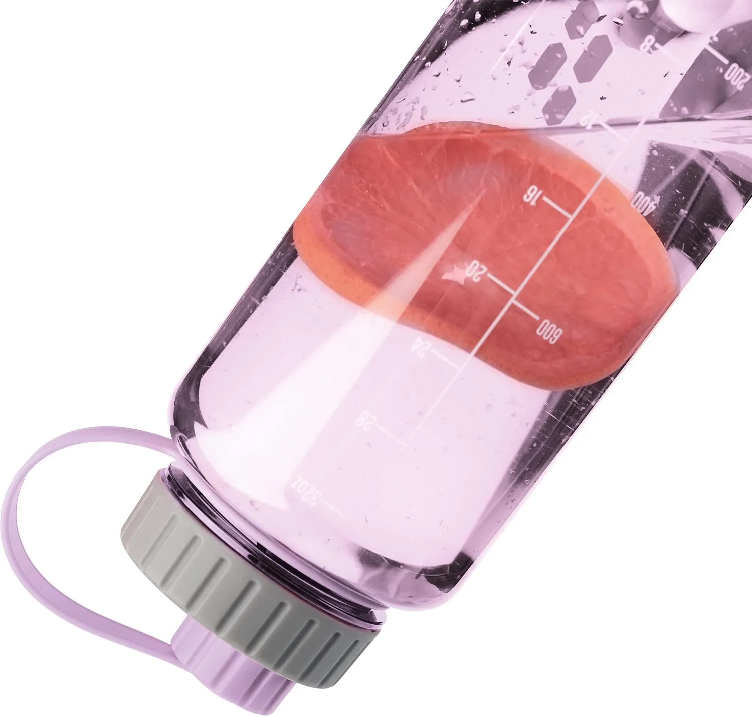SHOKE Sport Water Bottle 1L 32oz Wide Mouth for Hicking (purple 50pcs stickers)