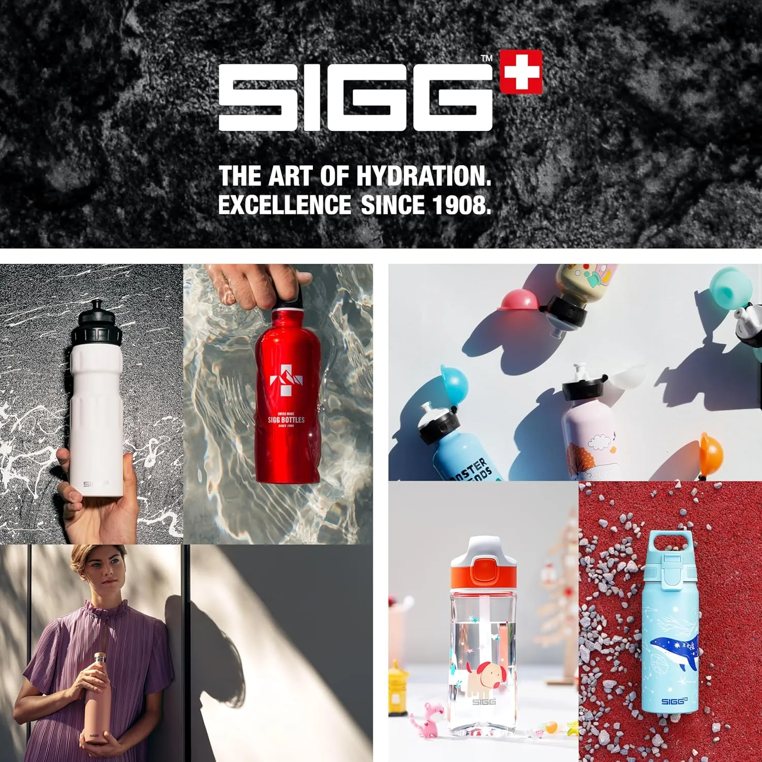 SIGG - Aluminum Water Bottle Original - Made in Switzerland - Lightweight - BPA-free - for Carbonated Drinks 17 / 25 Oz