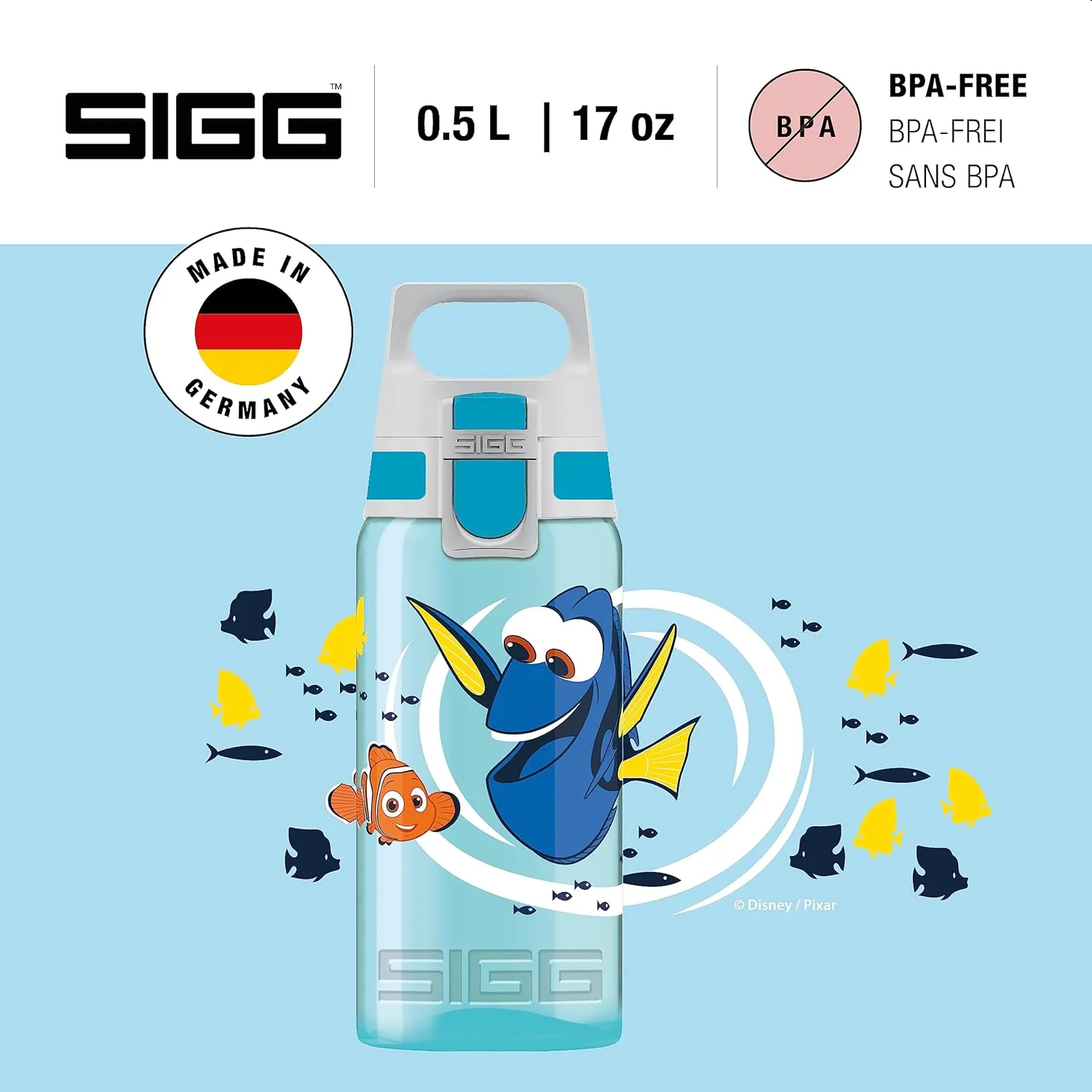 Sigg "Viva Wmb One" Drinking Bottle, Aqua Blue, 17 oz