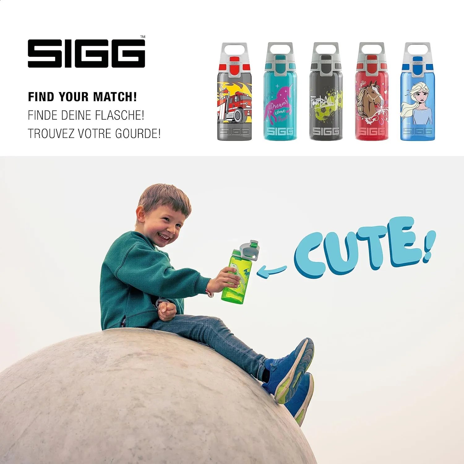 Sigg "Viva Wmb One" Drinking Bottle, Aqua Blue, 17 oz