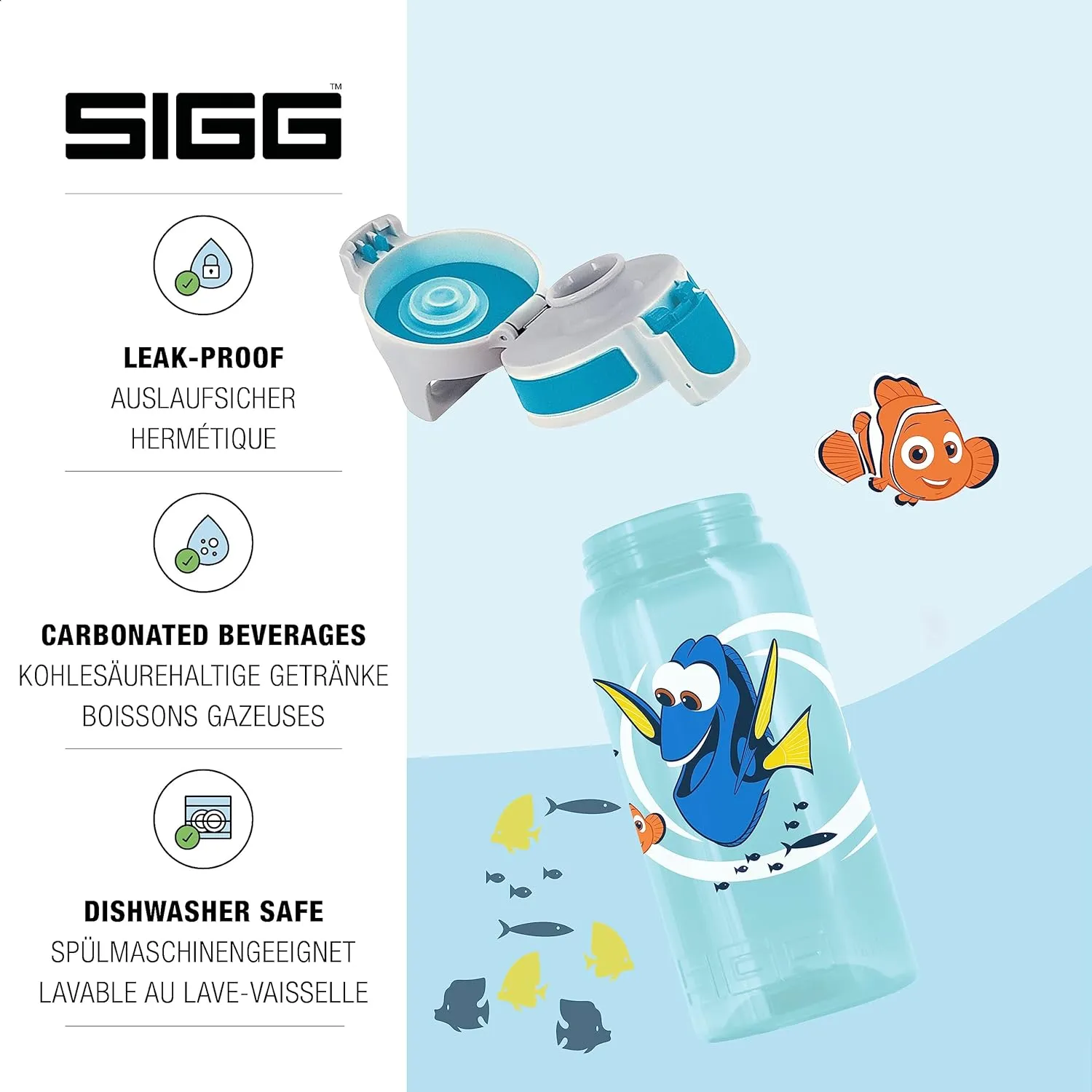 Sigg "Viva Wmb One" Drinking Bottle, Aqua Blue, 17 oz