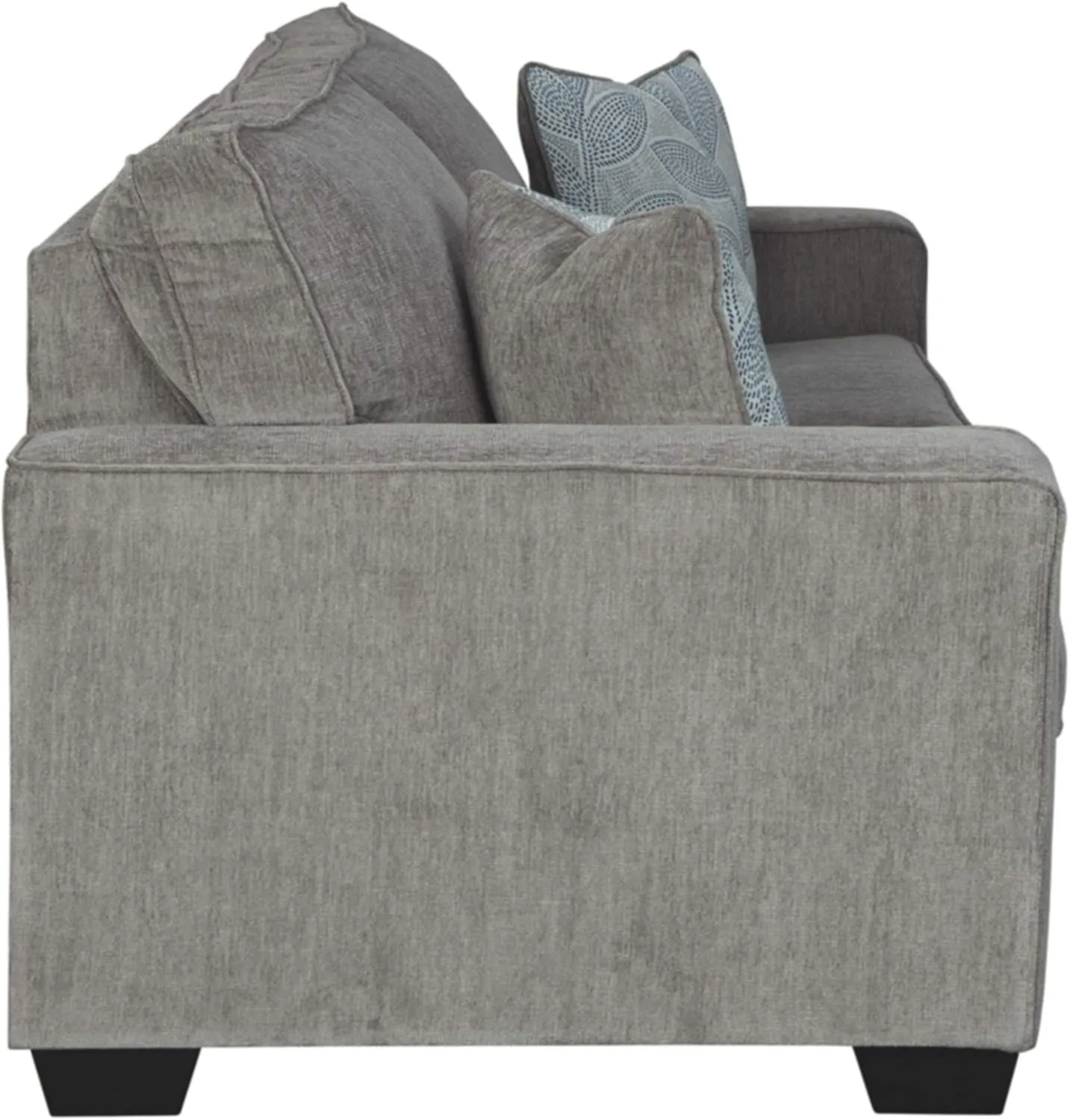 Signature Design by Ashley Altari Modern Sofa with 2 Accent Pillows, Light Gray