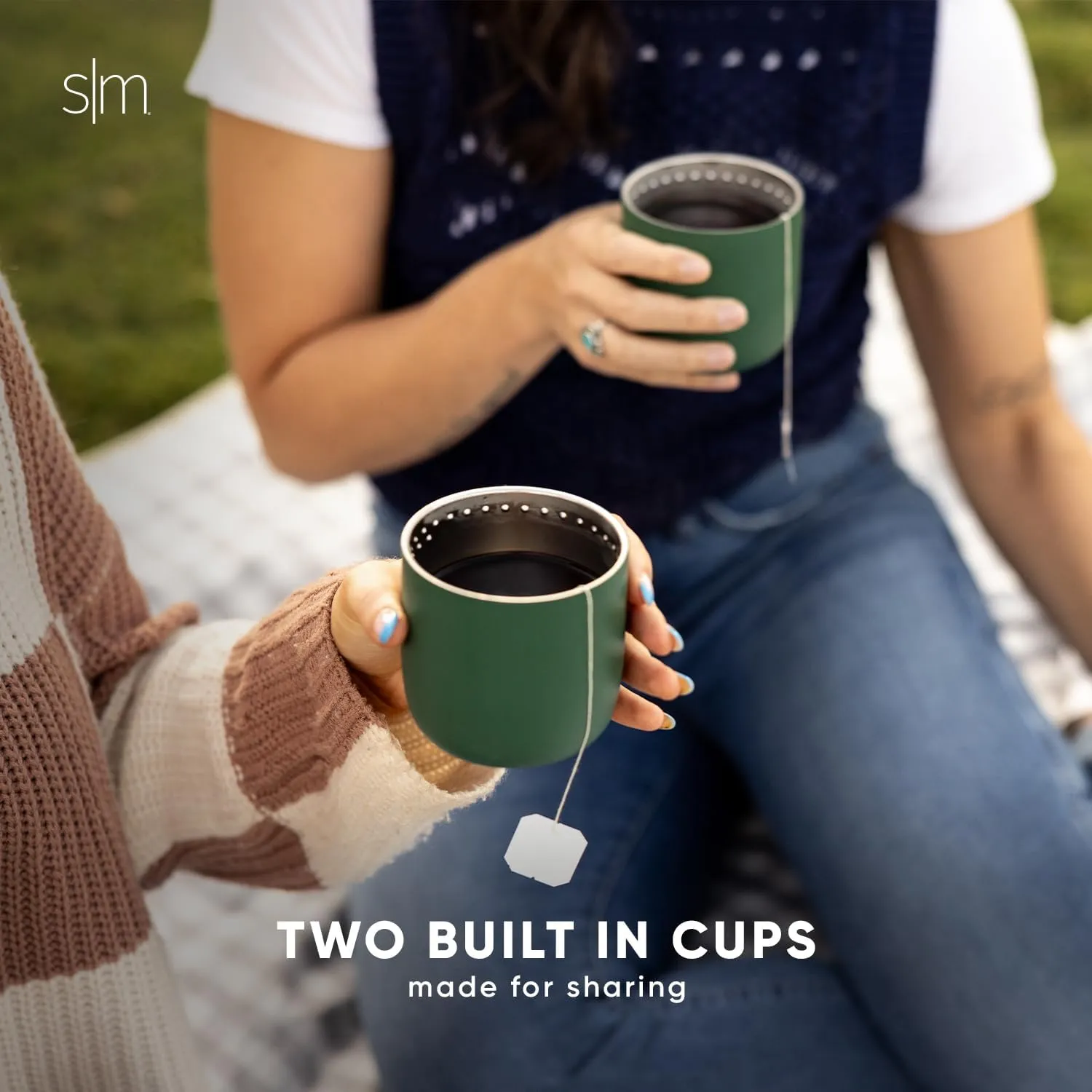 Simple Modern 36oz Insulated Hot Beverage Bottle with 2 Mugs | Travel Coffee Thermos for Hot Drinks | Twist and Pour Top | Commute, Travel, and Picnic Friendly | Roam Collection | Blush