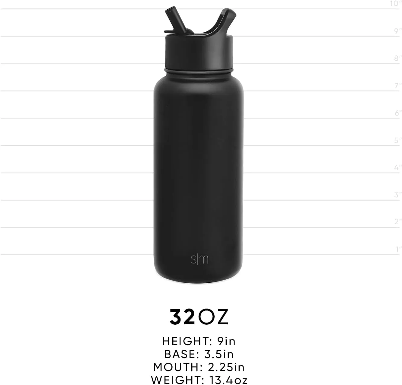 Simple Modern Disney Mickey Mouse Water Bottle with Straw Lid Vacuum Insulated Stainless Steel Metal Thermos | Gifts Reusable Leak Proof Flask for Gym Travel | Summit Collection | 32oz It's Me, Mickey