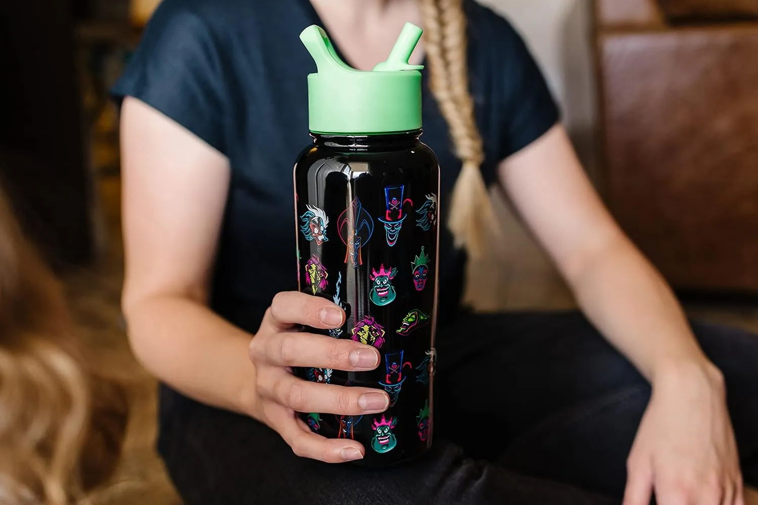 Simple Modern Disney Mickey Mouse Water Bottle with Straw Lid Vacuum Insulated Stainless Steel Metal Thermos | Gifts Reusable Leak Proof Flask | Summit Collection | 32oz, Mickey Howdy Folks
