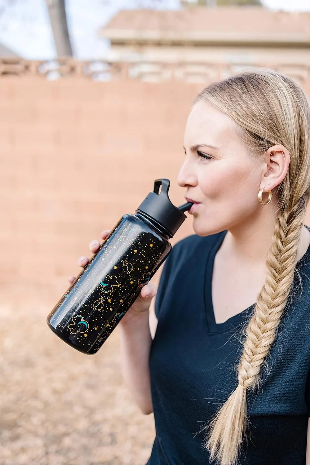Simple Modern Disney Mickey Mouse Water Bottle with Straw Lid Vacuum Insulated Stainless Steel Metal Thermos | Gifts Reusable Leak Proof Flask | Summit Collection | 32oz, Mickey Howdy Folks