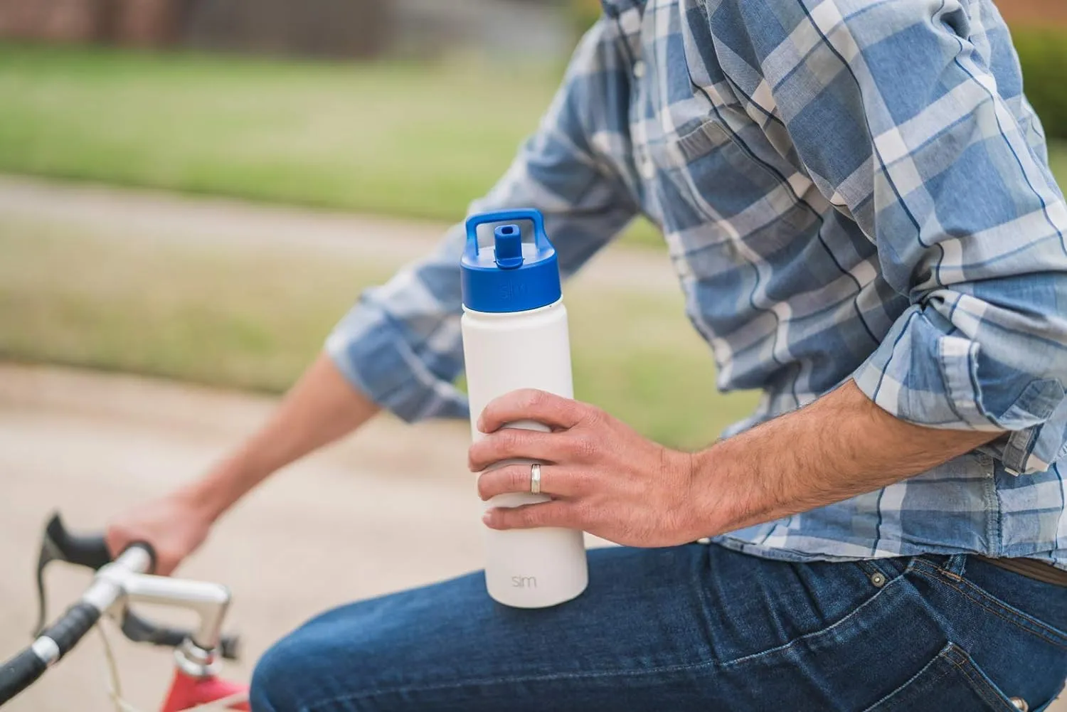 Simple Modern Summit Insulated Water Bottle with Straw Lid 1 Liter Reusable Wide Mouth Stainless Steel Flask Thermos, 32oz (945ml), Twilight
